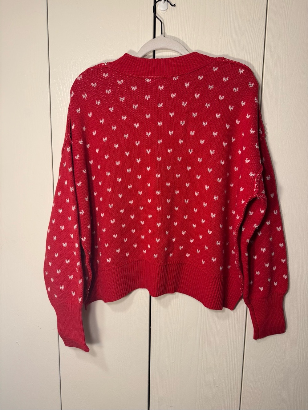 Red Patterned Sweater - Picture 2 of 3